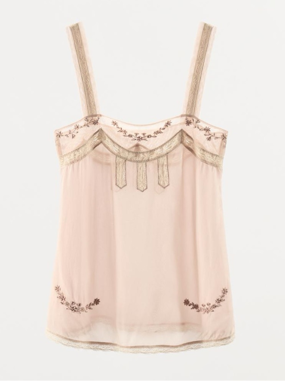 BEADED LACE COMBINATION TOP

Zara Blush Pink Embroidered Spaghetti-Strap Cami